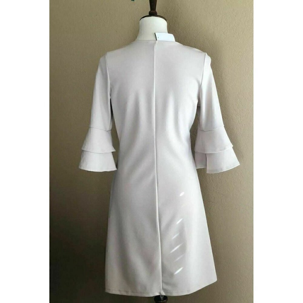 The Vanity Room Womens Beige Ruffle Sleeve Dress M - Picture 11 of 11